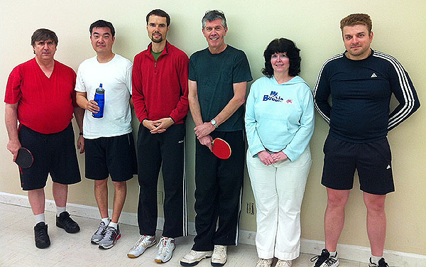 Auburn Table Tennis Club Top Players 2011 2nd half Winners